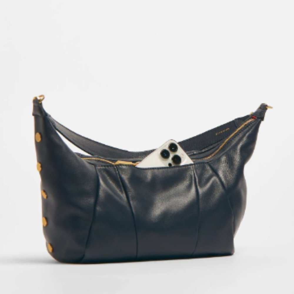 Hammitt MORGAN Blue Pebbled Leather Crossbody Bag NWT - Picture 8 of 13